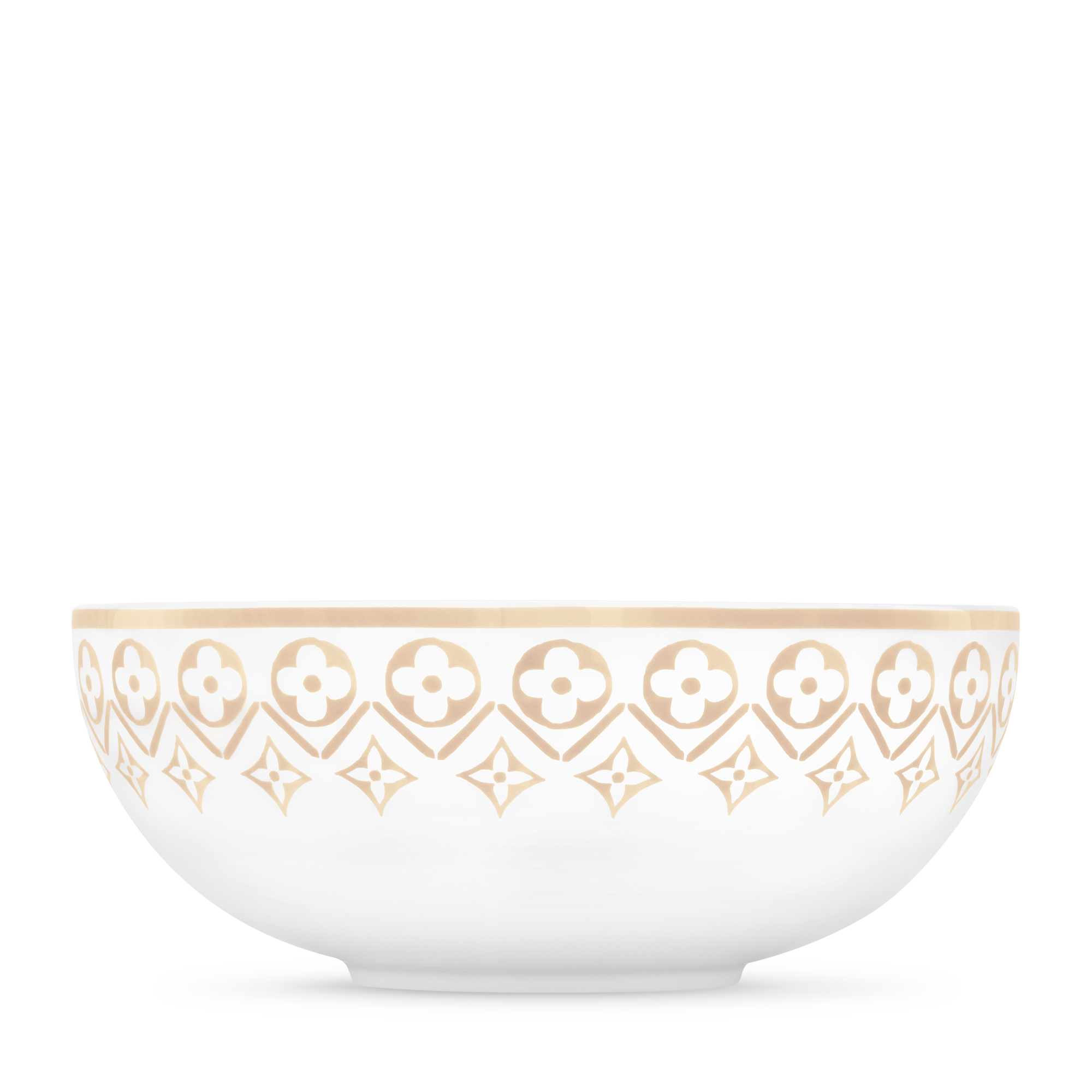 Large Bowl Monogram Flower Tile - Home and Art of Dining R95757